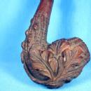 Black Forest Hand Carved Smoking PIPE - Antique Hand Carved Wood Briar Root Tobacciana