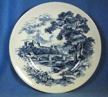 Wedgwood COUNTRYSIDE Dinner Plate - Cobalt Blue & White Pottery