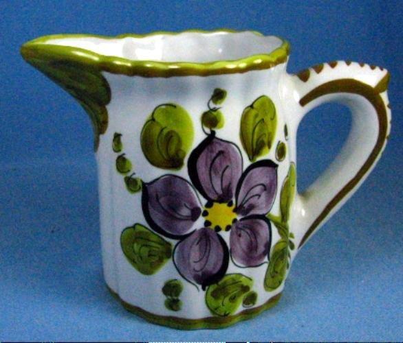 Folk Art Italian Cream Pitcher - Vintage Pottery