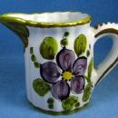 Folk Art Italian Cream Pitcher - Vintage Pottery