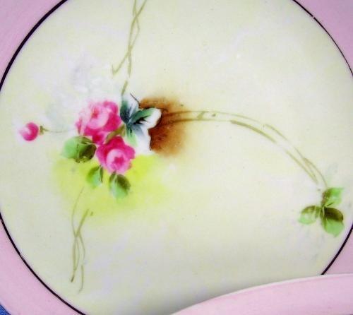 Nippon Porcelain Pottery - Hand Painted Dessert Plate Group