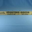 Wood FISH RULER Vintage Jacobs Sporting Goods Flint MI Advertising Sporting