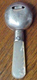 Little Bo Peep MOP Baby Rattle - Silver