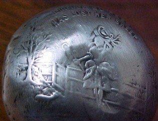 Little Bo Peep MOP Baby Rattle - Silver