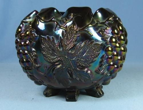 Dugan CARNIVAL GLASS GRAPE DELIGHT Amethyst Carnival Glass ROSE Bowl