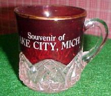 LAKE CITY MICHIGAN Souvenir cup - Glass