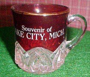 LAKE CITY MICHIGAN Souvenir cup - Glass
