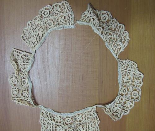 old Antique YOKE Collar and Bib Scarf - vintage tatting Sewing Textile