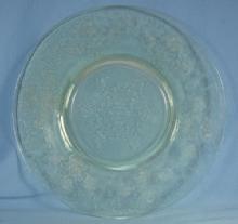 DEPRESSION GLASS Yellow FLORENTINE Depression Glass Plate