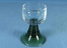 Green Czech Glass MASTER SALT or OPEN SALT DIP
