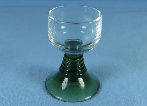 Green Czech Glass MASTER SALT or OPEN SALT DIP