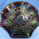 CARNIVAL GLASS ~ Northwood STRAWBERRY Amethyst Carnival Glass Bowl by Northwood