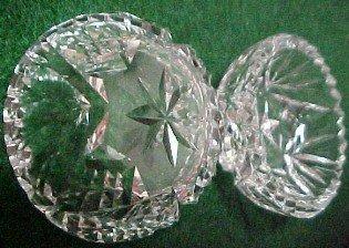8 cut glass open salts - glass