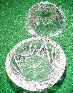 8 cut glass open salts - glass