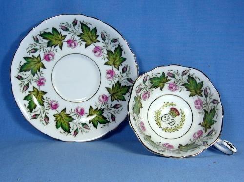 old Paragon 1951 Princess Elizabeth & Duke of Edinburgh Souvenir Visit to Canada - Antique Porcelain