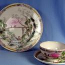 MORIAGE 3pc set Group Porcelain Triplet - Japan Plate Cup & Saucer