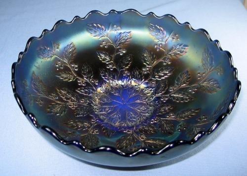 Fenton Carnival Glass HOLLY Pattern Bowl