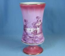 Continental Pottery PINK LUSTRE Luster Porcelain Vase - Hand Painted