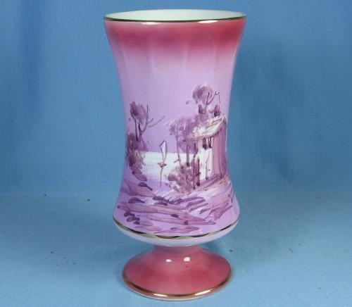 Continental Pottery PINK LUSTRE Luster Porcelain Vase - Hand Painted