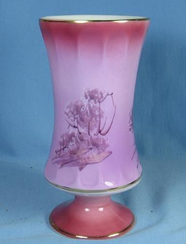 Continental Pottery PINK LUSTRE Luster Porcelain Vase - Hand Painted