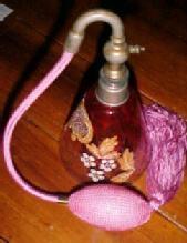 Moser Red Enameled Atomizer - Glass