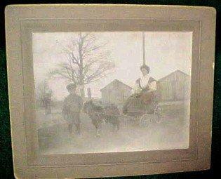 GOAT with Cart and Young Boy - Paper