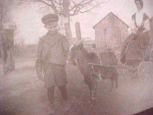 GOAT with Cart and Young Boy - Paper
