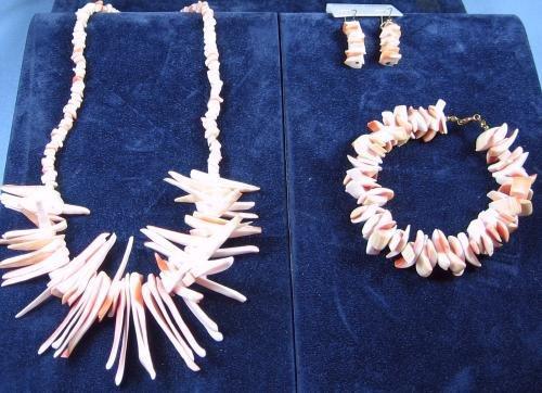 Genuine Branch CORAL Necklace, Earrings and Bracelet - 3pc. Vintage Estate Jewelry