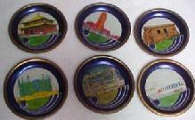 World's Fair 1933 Coaster Pictoral Set 6- Metalware