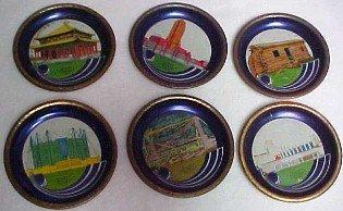 World's Fair 1933 Coaster Pictoral Set 6- Metalware