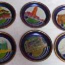 World's Fair 1933 Coaster Pictoral Set 6- Metalware