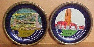 World's Fair 1933 Coaster Pictoral Set 6- Metalware