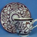 Gray's Pottery COPPER LUSTRE Luster Teacup and Saucer - Antique Porcelain