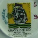 Gray's Pottery COPPER LUSTRE Luster Teacup and Saucer - Antique Porcelain