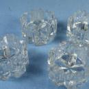 OPEN SALT dip Group of Four (4) Pressed Cut Glass Salt Dips