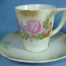 German Porcelain LUSTRE Luster DEMI Cup & Saucer Group