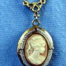 Jewelry Vintage CAMEO LOCKET - Estate Jewelry