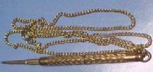 Gold Pencil on Chain - Jewelry