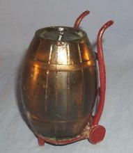 BARREL ON HANDCART Still Bank - Metalware