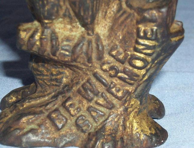 'Be Wise OWL' Cast Iron Bank - Metalware