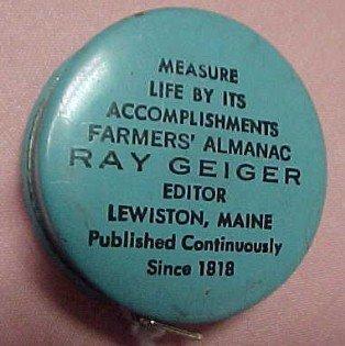FARMERS' ALMANAC Tape Measure - Advertising