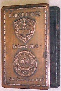 INDIAN MOTORCYCLE St. Louis 1915 Match Safe - Tobacciana
