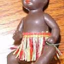 BLACK Plastic Baby Miniature GERMANY - Toy