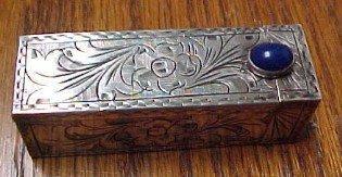 LIPSTICK Sterling Case and Lapas Stone - Jewelry