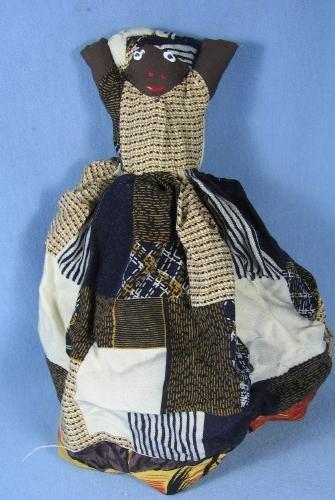 Black Topsy Turvy Doll - All Cloth Black Memorabilia Ethnographic Collectible