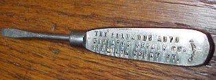 Radiator Company COLUMBUS Screw Driver - Advertising