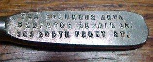 Radiator Company COLUMBUS Screw Driver - Advertising