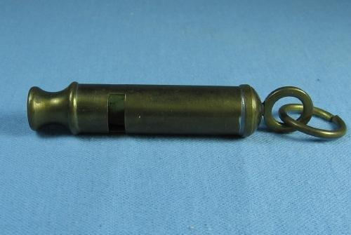 old WWII Brass Army Police WHISTLE England - Metalware