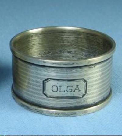 vintage Victorian Sterling Silver NAPKIN RING