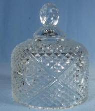 BUTTER DISH Cover - vintage child size Pressed Glass Toy